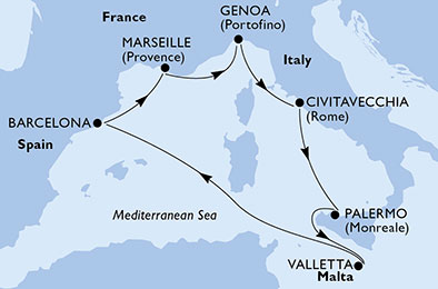 2x96 órán át tartó extra msc cruise akció MSC Grandiosa - 169 € -tól - www.neckermann.hu